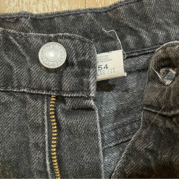 Vintage Levi’s Orange Tab Cuffed Black Shorts Sz 13 - Picture 6 of 6
